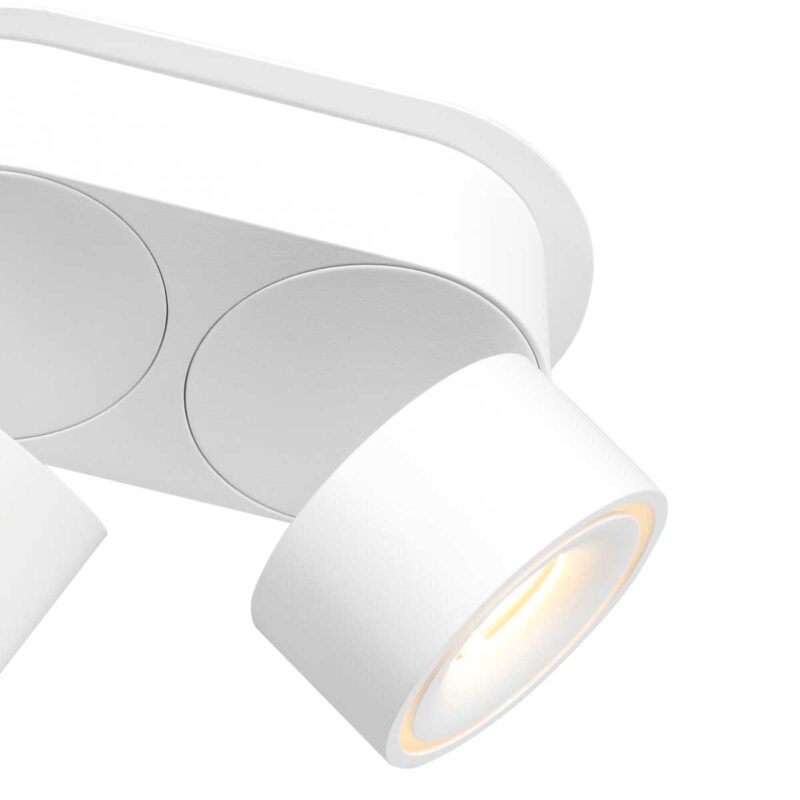 Witte 2 lichts spot Fez 2674W dimbaar draaibaar en kantelbaar - Afbeelding 5