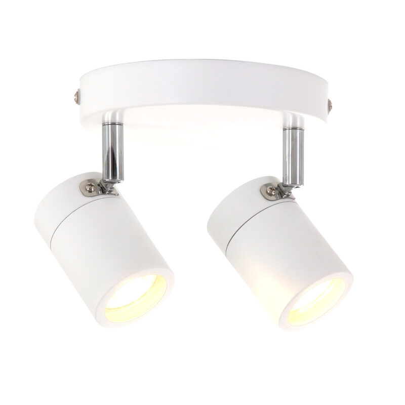 Witte 2-lichts spot Upround 2487W inclusief lichtbronnen - Afbeelding 11