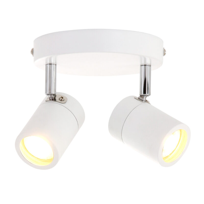 Witte 2-lichts spot Upround 2487W inclusief lichtbronnen - Afbeelding 12