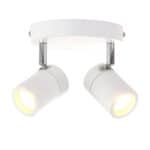 Witte 2-lichts spot Upround 2487W inclusief lichtbronnen
