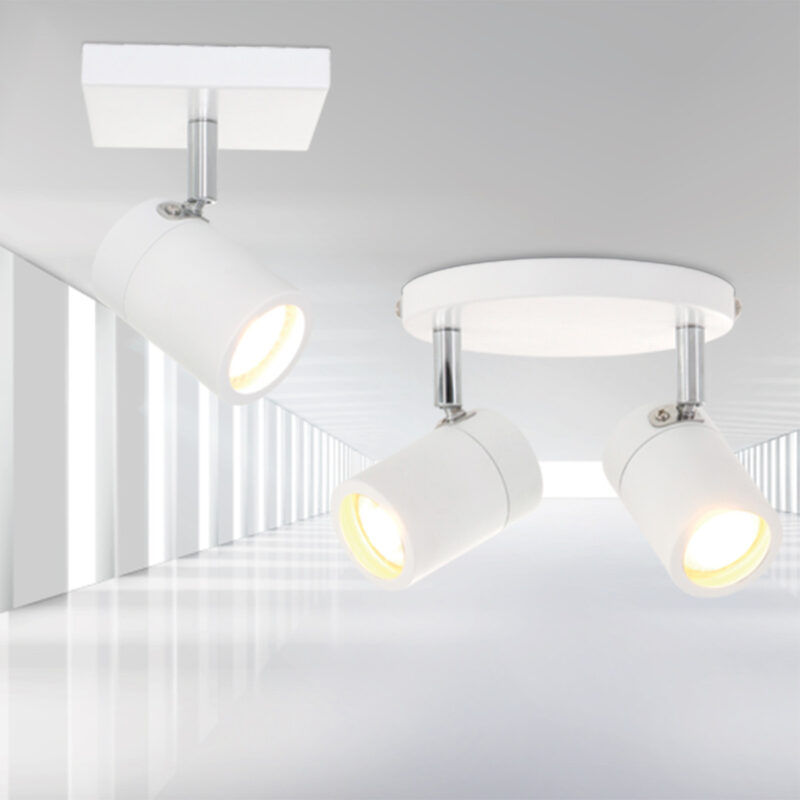 Witte 2-lichts spot Upround 2487W inclusief lichtbronnen - Afbeelding 3