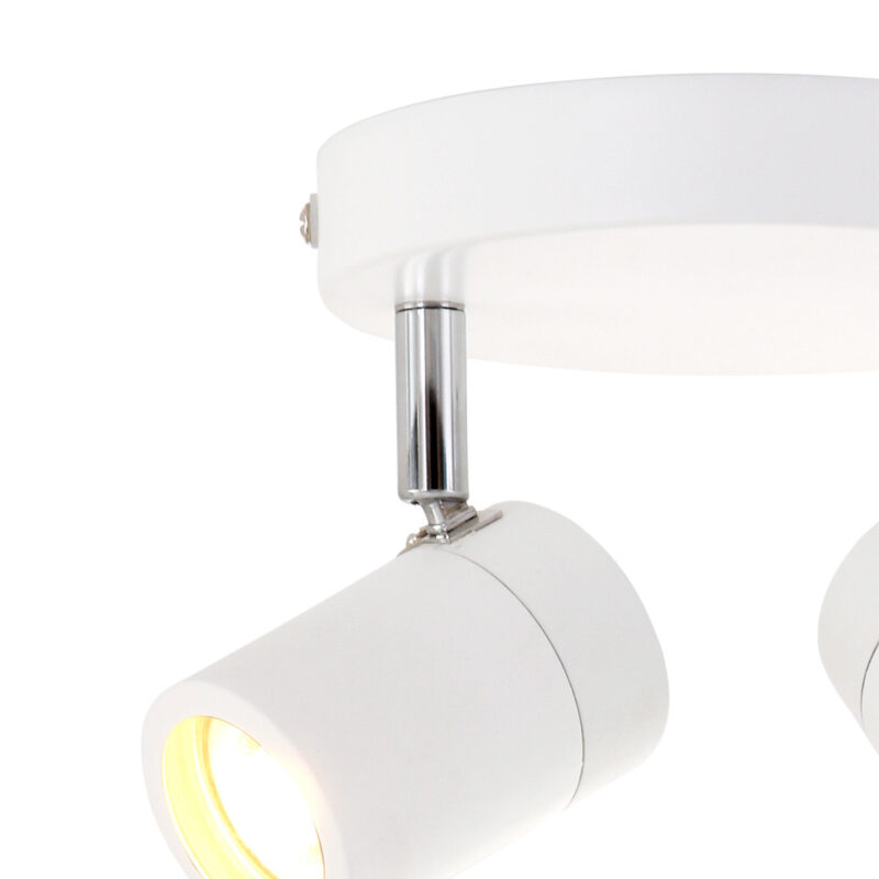 Witte 2-lichts spot Upround 2487W inclusief lichtbronnen - Afbeelding 6