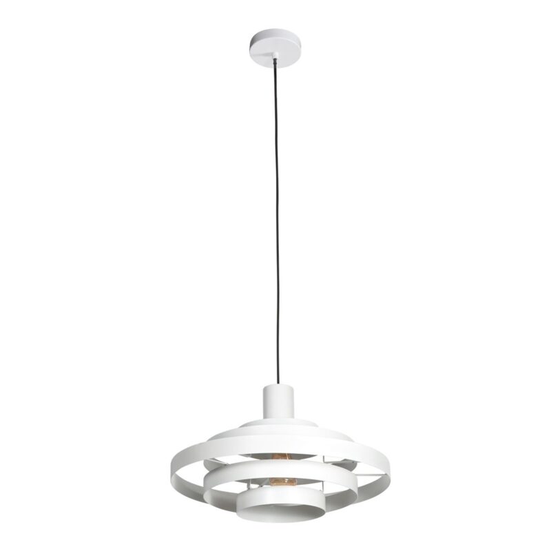 Witte Hanglamp Halo Cirque 4217W – Elegant Lichtspel met Stijlvolle Metalen Ringen - Afbeelding 2