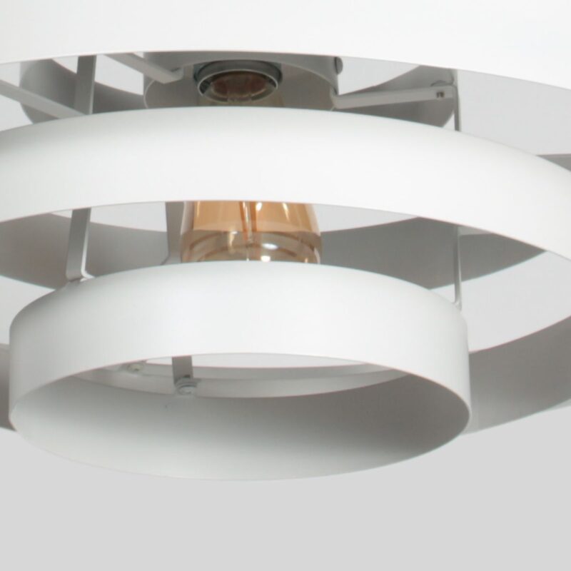 Witte Hanglamp Halo Cirque 4217W – Elegant Lichtspel met Stijlvolle Metalen Ringen - Afbeelding 5