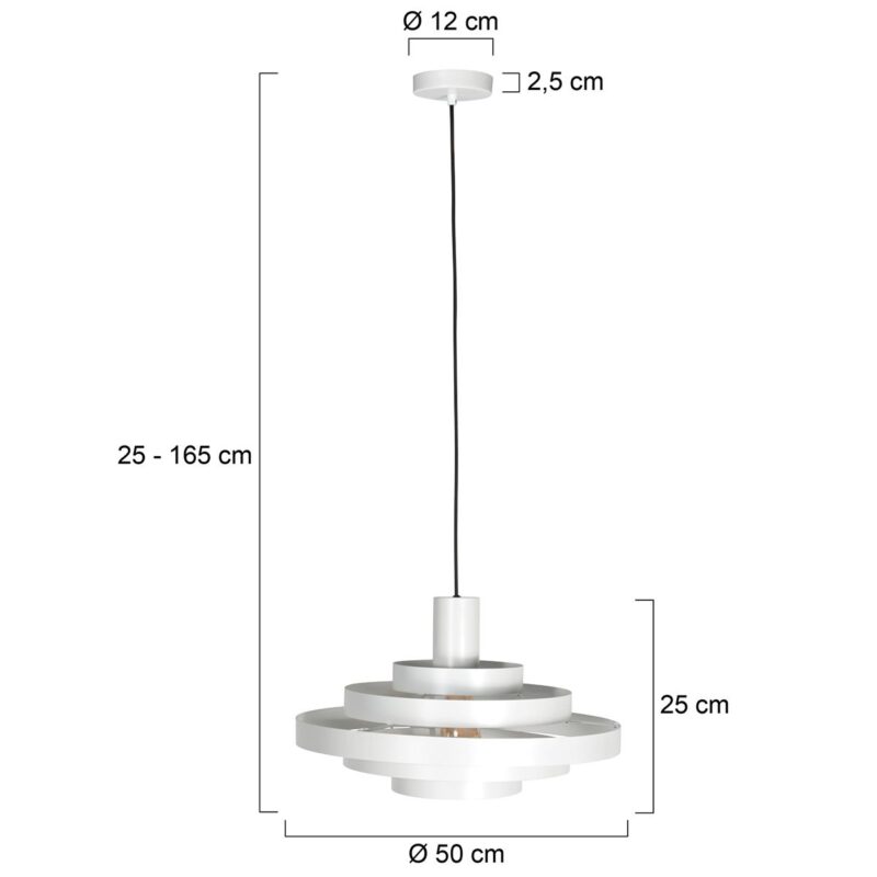 Witte Hanglamp Halo Cirque 4217W – Elegant Lichtspel met Stijlvolle Metalen Ringen - Afbeelding 6