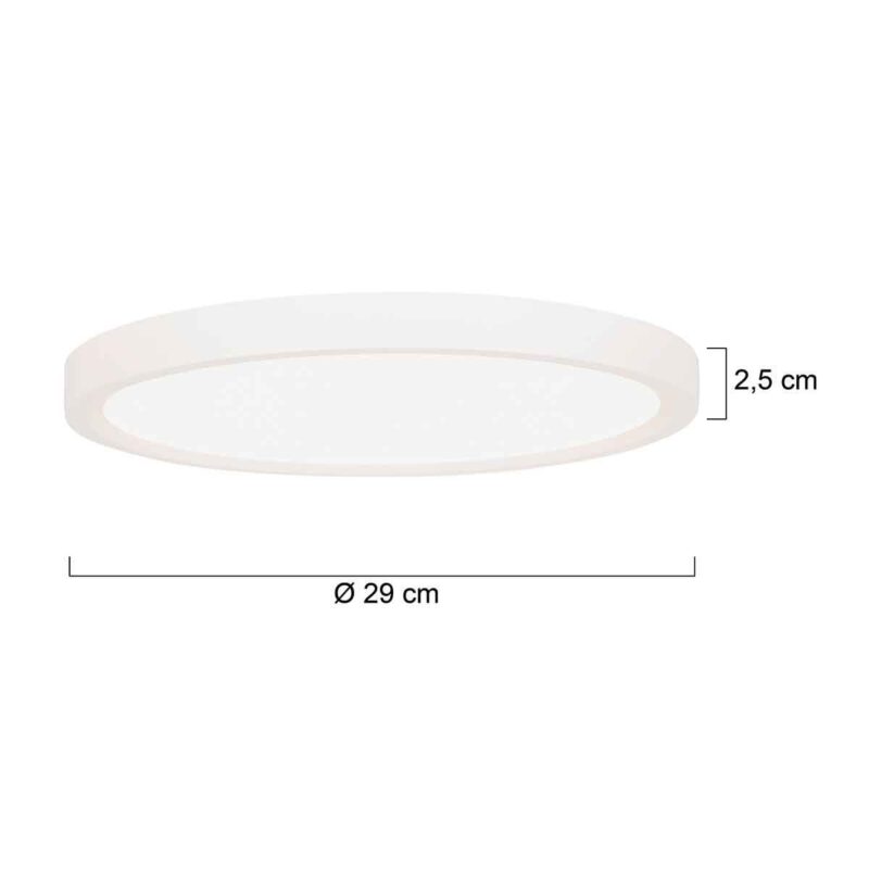 Witte Plafondlamp 4132W met 3 standen dimfunctie en lichtkleur instelbaarheid Ø29 cm - Afbeelding 6