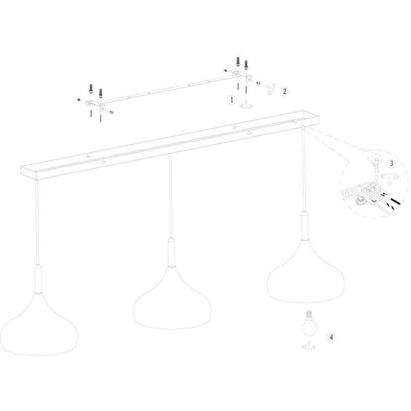 Witte Scandinavische hanglamp Bjorr 3099W 3 x E27 fitting - Afbeelding 8