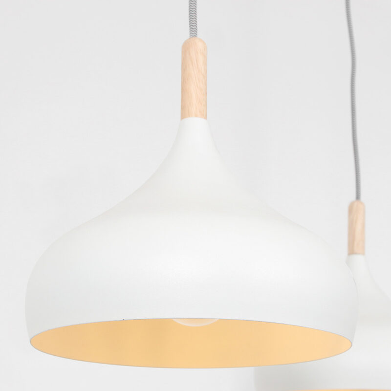 Witte Scandinavische hanglamp Bjorr 3099W 3 x E27 fitting - Afbeelding 5
