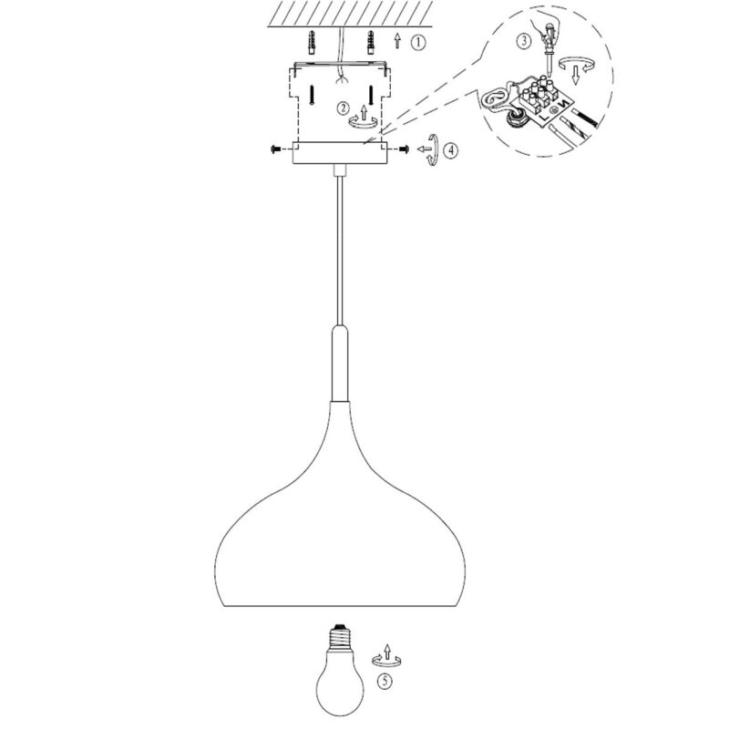Witte Scandinavische hanglamp Bjorr 7730W Ø33cm - Afbeelding 9