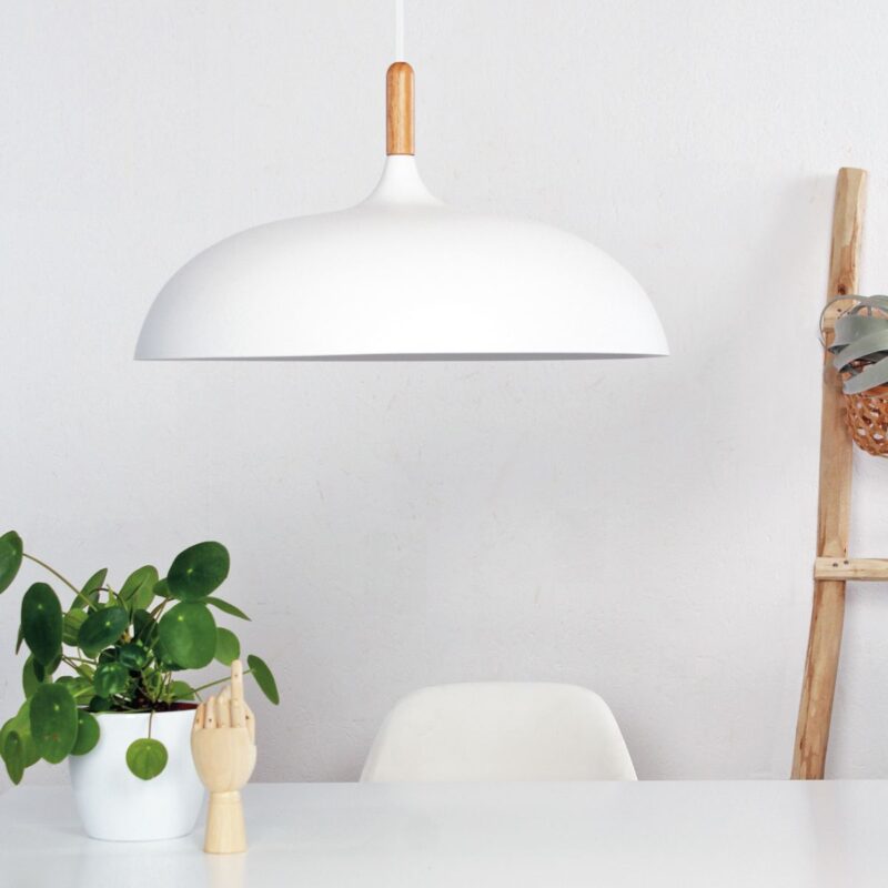 Witte Scandinavische hanglamp Bjorr 7731W Ø45cm - Afbeelding 11