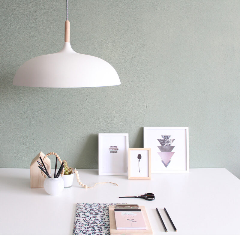 Witte Scandinavische hanglamp Bjorr 7731W Ø45cm - Afbeelding 4