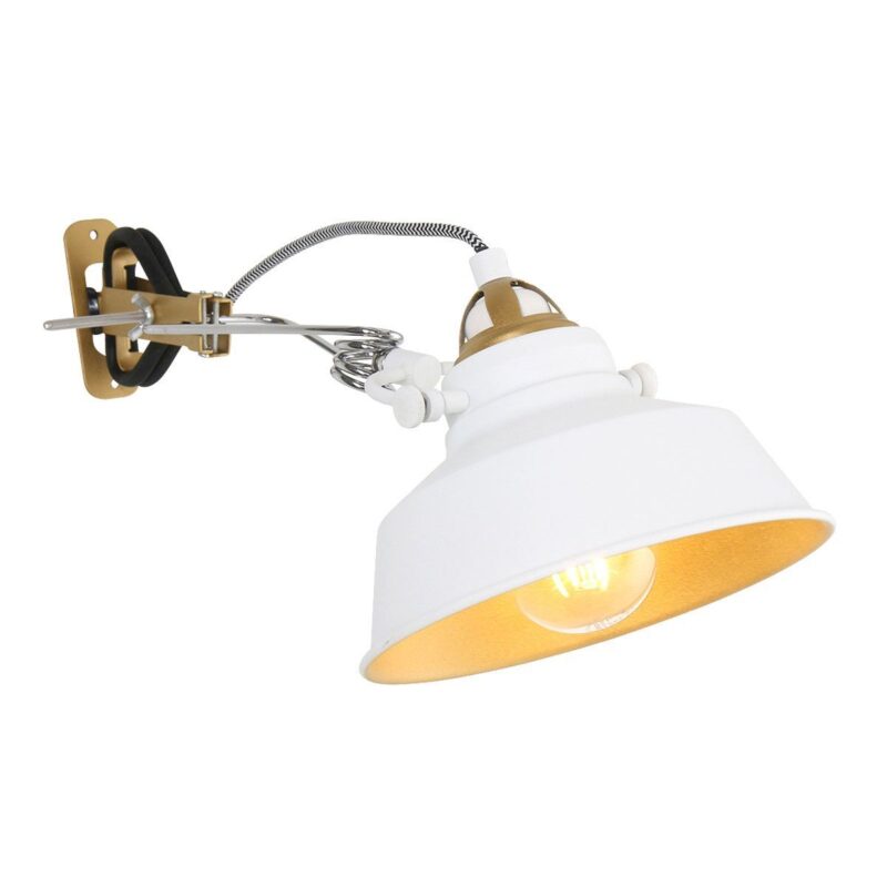Lámpara de pinza/aplique blanco Nove 1320W con casquillo E27 e interruptor - Imagen 2
