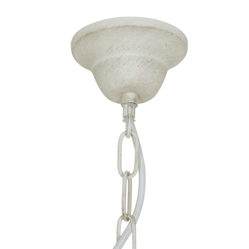 Witte kralen hanglamp Ella 10191W met 3 x een E14 fitting - Afbeelding 13