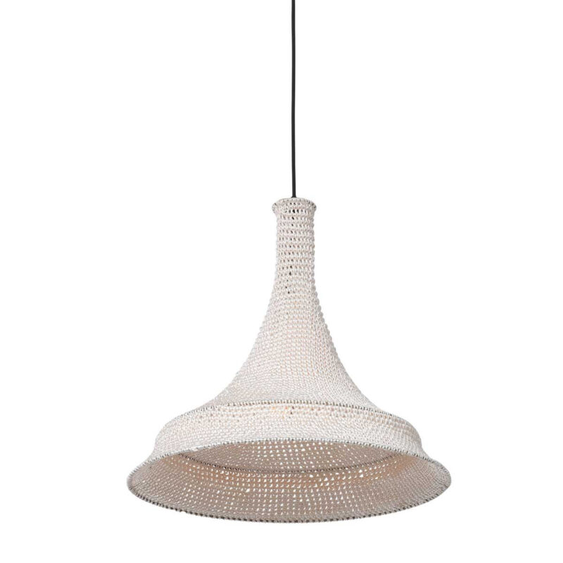 Witte oosterse hanglamp Marrakesch 3394W handgeknoopt