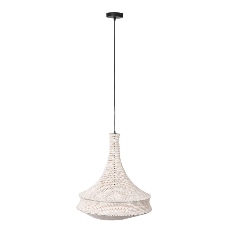 Witte oosterse hanglamp Marrakesch 3395W handgeknoopt - Afbeelding 9