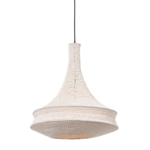 Witte oosterse hanglamp Marrakesch 3395W handgeknoopt