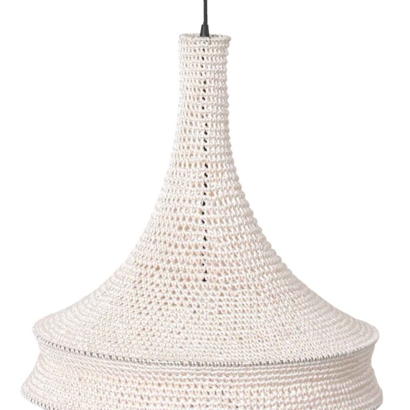 Witte oosterse hanglamp Marrakesch 3395W handgeknoopt - Afbeelding 4