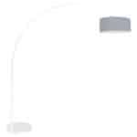 Witte vloerlamp / booglamp Sparkled Light 3928W met blauw linnen kap