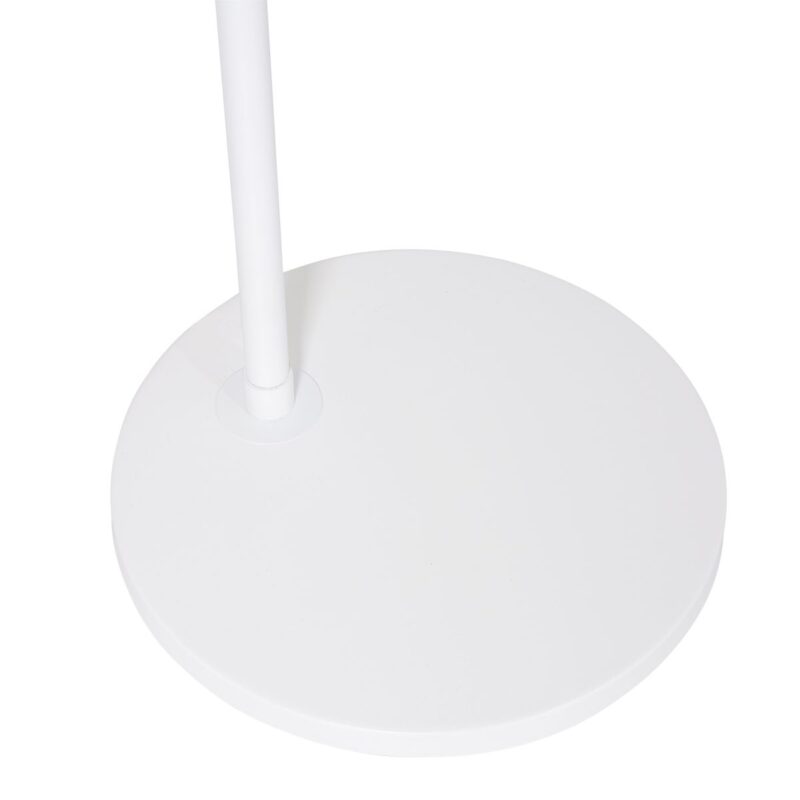 Witte vloerlamp / booglamp Sparkled Light 3964W met zwart linnen kap - Afbeelding 12
