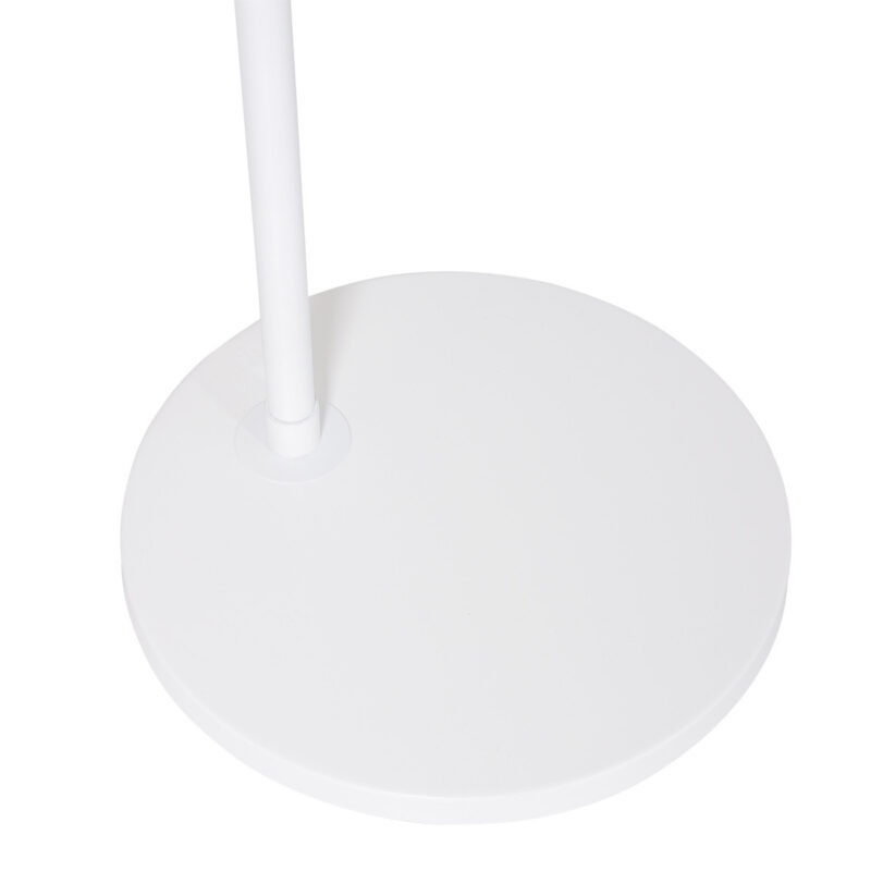 Witte vloerlamp / booglamp Sparkled Light 7348W met wit kunststof bol kap - Afbeelding 13