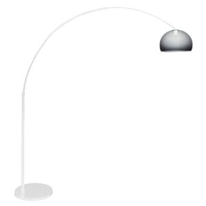 Witte vloerlamp / booglamp Sparkled Light 7349W met grijs kunststof bol kap