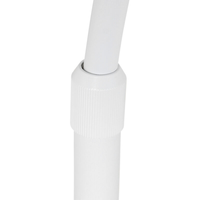 Witte vloerlamp / booglamp Sparkled Light 7349W met grijs kunststof bol kap - Afbeelding 5