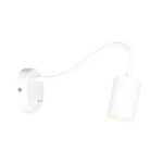 Witte wandlamp met flexibele arm 3390W Upround inclusief lichtbron