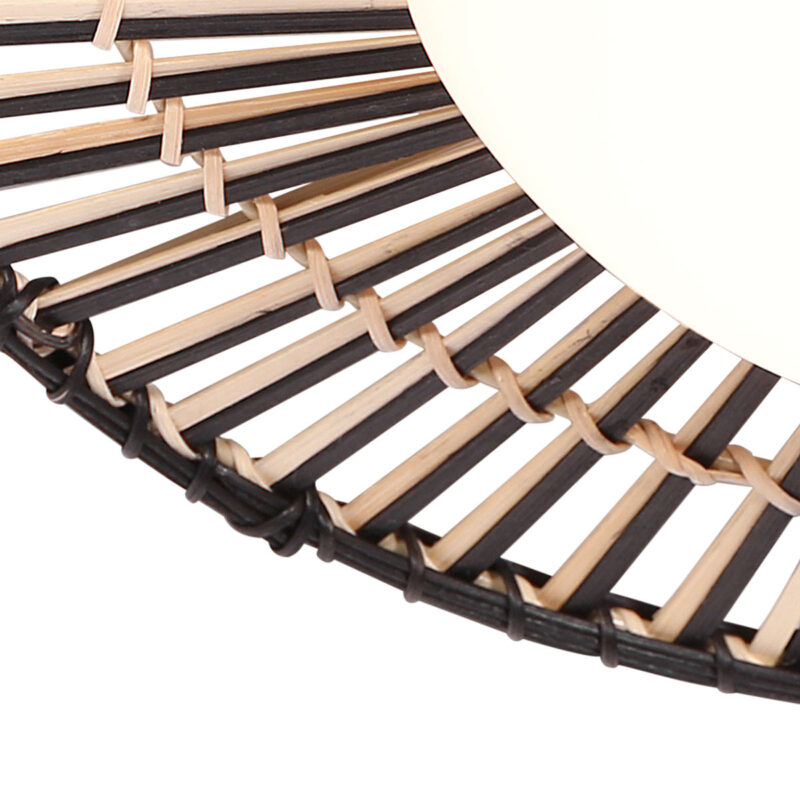 Zwart / bamboe plafondlamp Aura Ø50 cm 3866ZW met 4 standen functie - Afbeelding 9