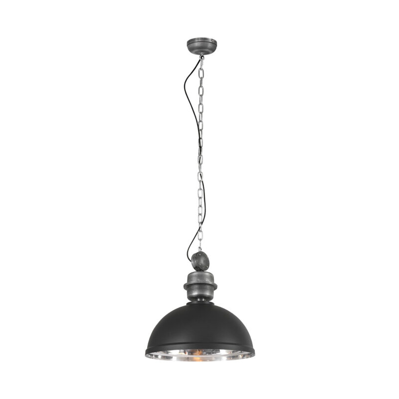 Zwart chromen hanglamp Gaeve 2661ZW Ø50cm E27 fitting - Afbeelding 2