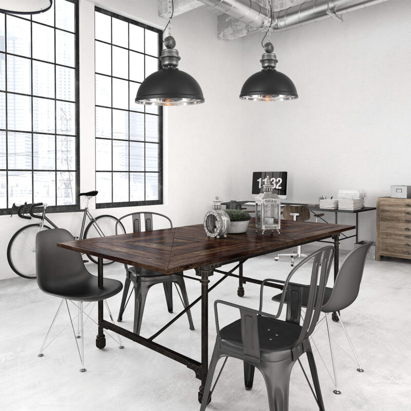 Zwart chromen hanglamp Gaeve 2661ZW Ø50cm E27 fitting - Afbeelding 3