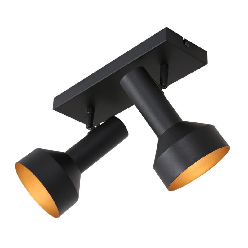 Zwart gouden 2 lichts plafond spot Bundle 3336ZW - Afbeelding 10