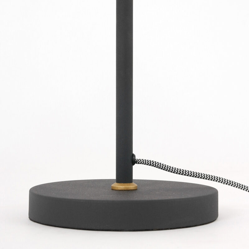 Zwart gouden stoere tafellamp Nove 1321ZW met E27 fitting - Afbeelding 12