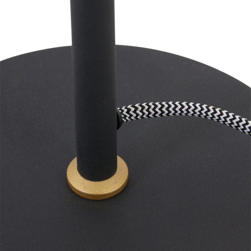 Zwart gouden stoere tafellamp Nove 1321ZW met E27 fitting - Afbeelding 7