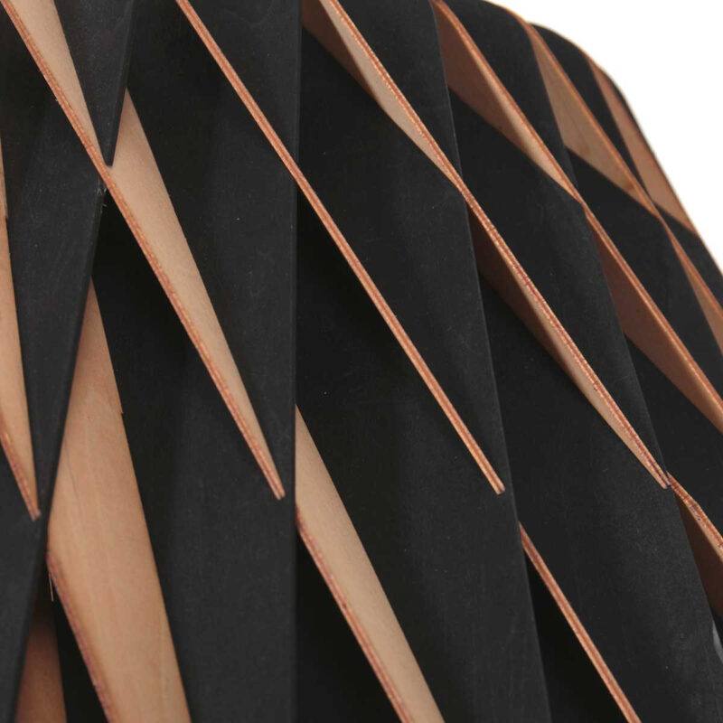 Zwart met blank houten hanglamp Maze 3490BE rond 46cm - Afbeelding 11