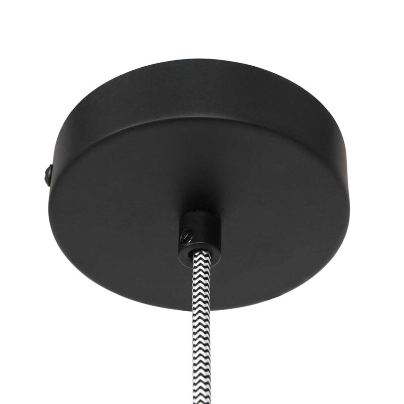 Zwart met blank houten hanglamp Maze 3490BE rond 46cm - Afbeelding 14