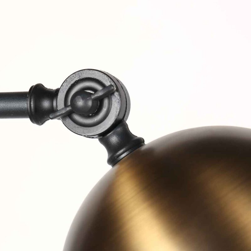 Zwart met bronzen vloerlamp Pintino 4125ZW GU10 fitting - Afbeelding 12