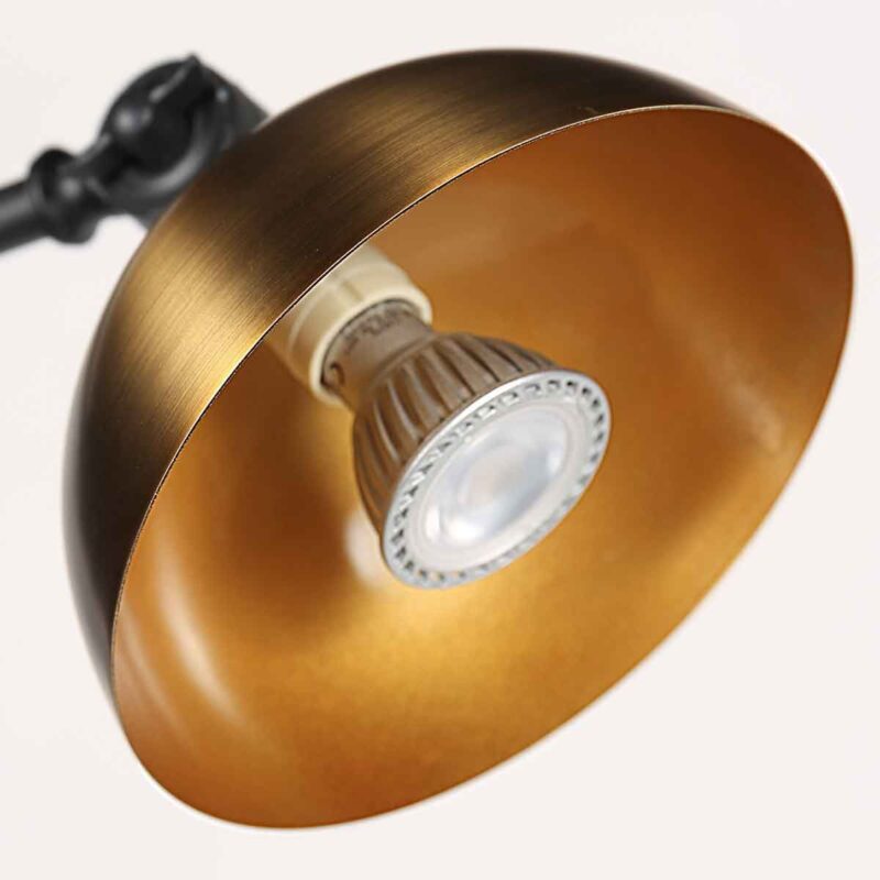 Zwart met bronzen vloerlamp Pintino 4125ZW GU10 fitting - Afbeelding 5