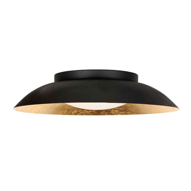 Zwart met gouden Plafondlamp Brotke 4127ZW 3 staps dimbaar - Afbeelding 2