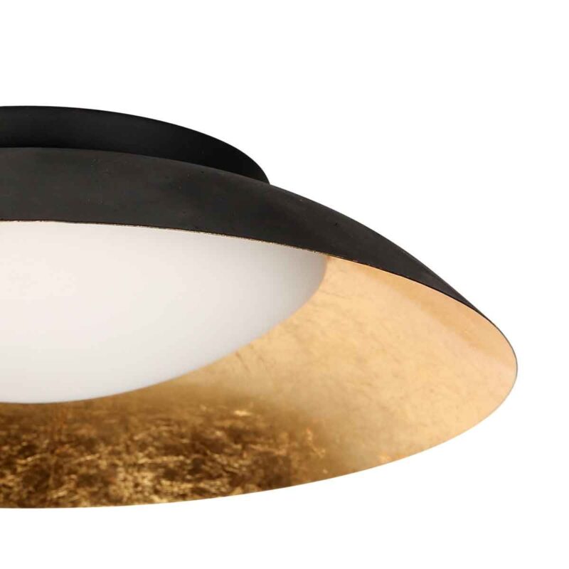 Zwart met gouden Plafondlamp Brotke 4127ZW 3 staps dimbaar - Afbeelding 5