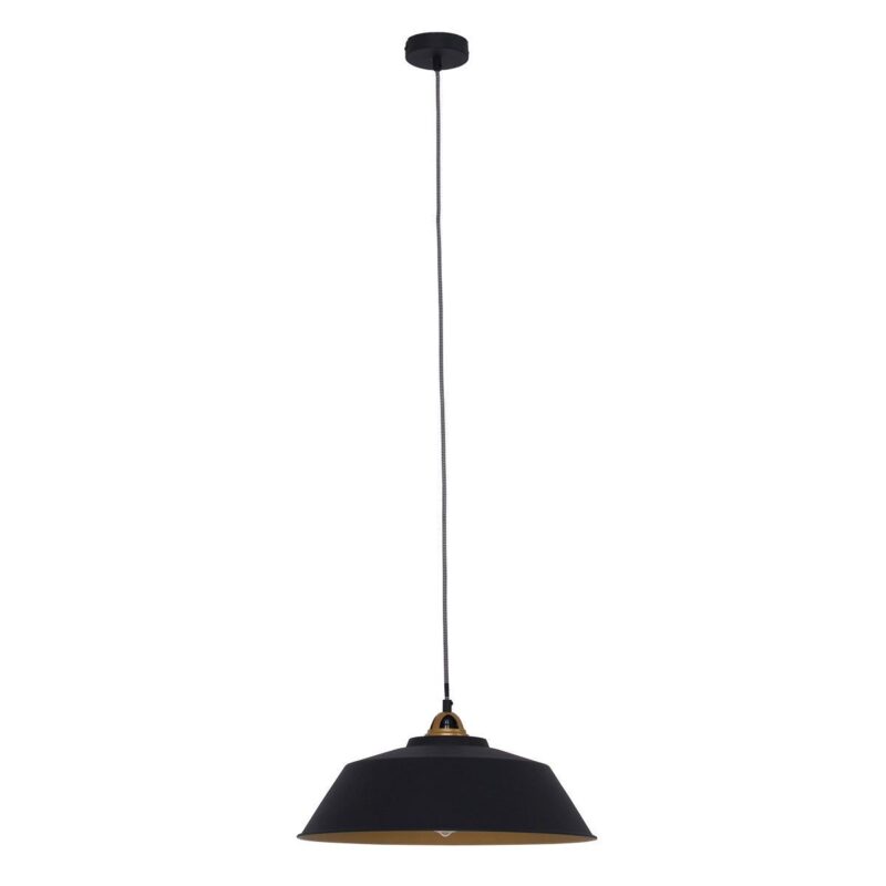 Zwart met gouden hanglamp Nove 1318ZW Ø42cm met E27 fitting - Afbeelding 2