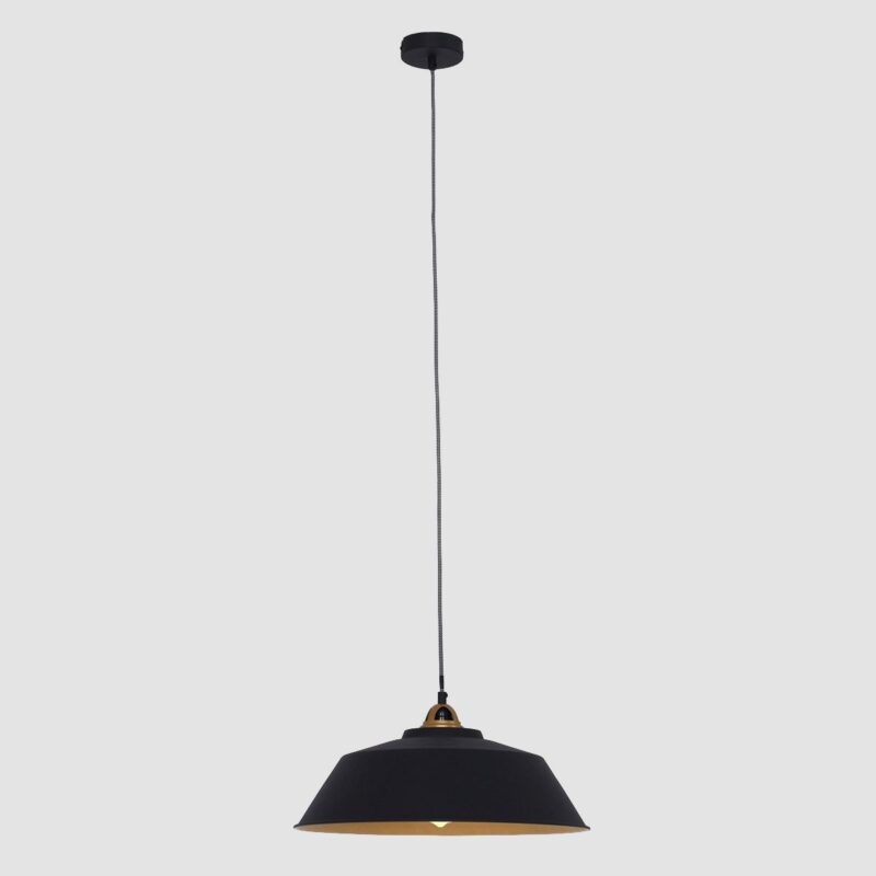 Zwart met gouden hanglamp Nove 1318ZW Ø42cm met E27 fitting - Afbeelding 11
