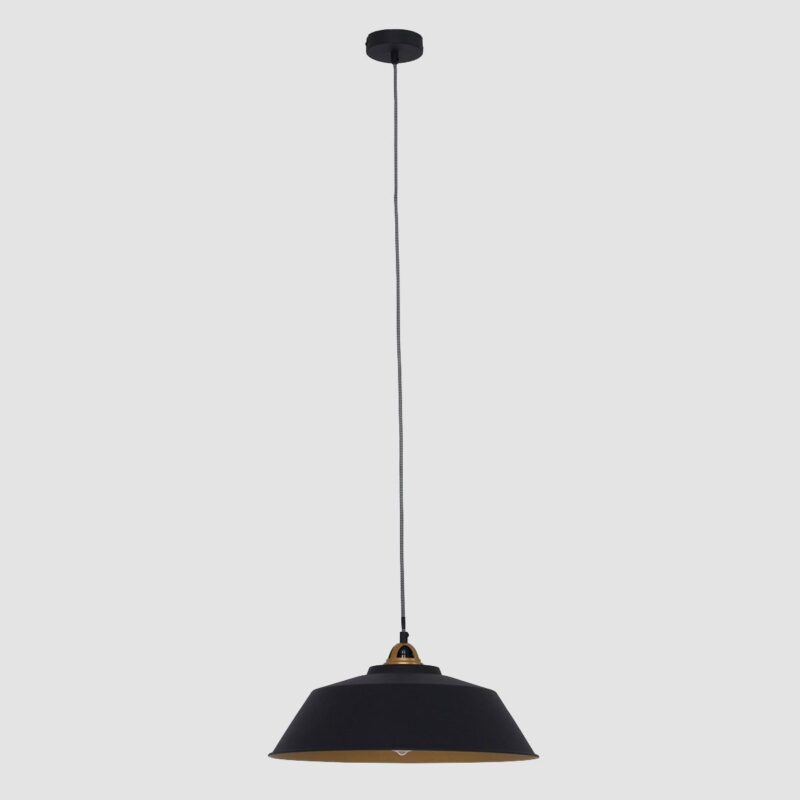 Zwart met gouden hanglamp Nove 1318ZW Ø42cm met E27 fitting - Afbeelding 12