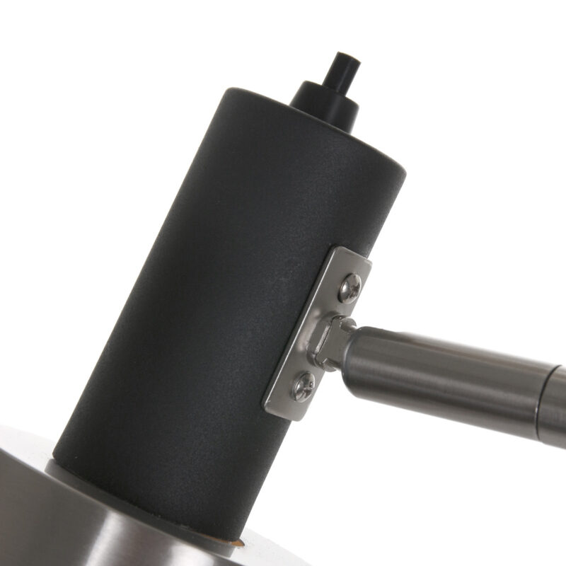 Zwart met stalen vloerlamp Fjorgard 1702ZW met E27 fitting - Afbeelding 6