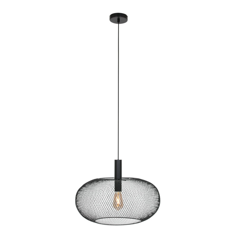 Zwart open hanglamp Cloud 3331ZW met E27 Ø50 cm - Afbeelding 2