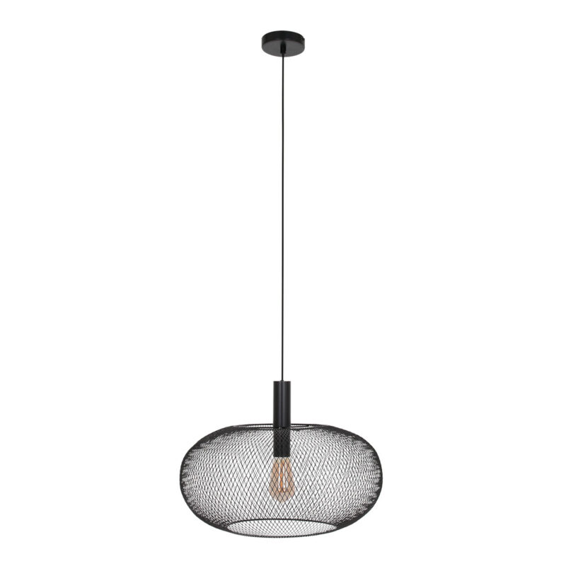 Zwart open hanglamp Cloud 3331ZW met E27 Ø50 cm - Afbeelding 10