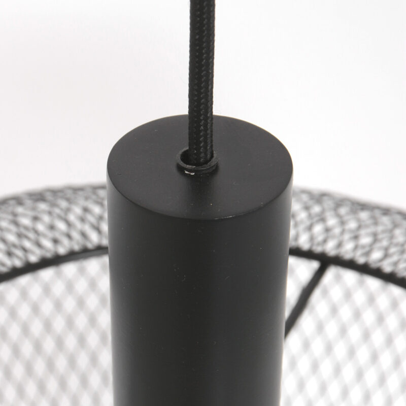Zwart open hanglamp Cloud 3331ZW met E27 Ø50 cm - Afbeelding 11