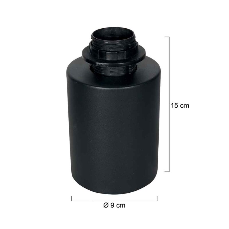 Zwart tafellampje / voetje Bloeba 4128ZW met E27 fitting - Afbeelding 6