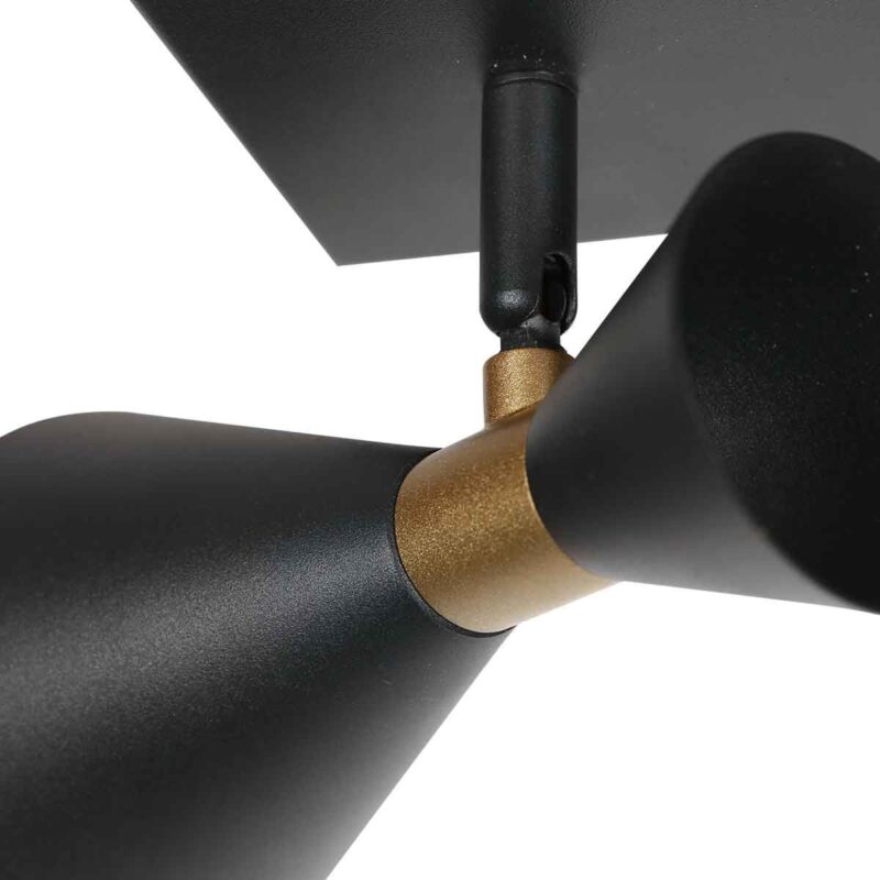 Zwarte 1 lichts spot Preto 4109ZW met GU10 fittingen - Afbeelding 5