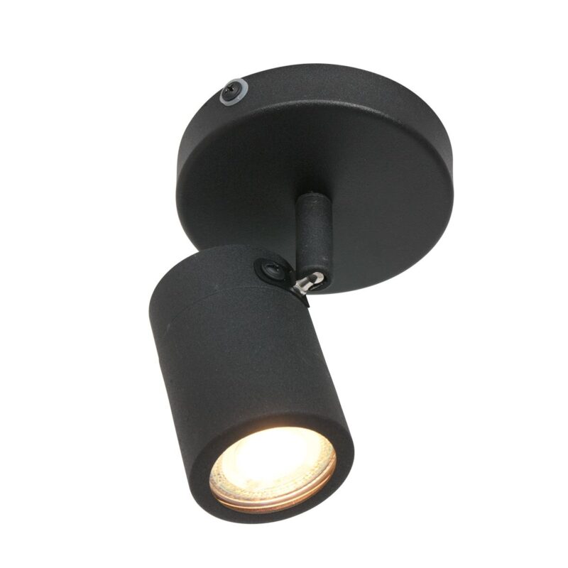 Zwarte 1-lichts spot Upround 2486ZW inclusief lichtbron - Afbeelding 12