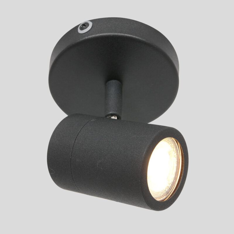 Zwarte 1-lichts spot Upround 2486ZW inclusief lichtbron - Afbeelding 16
